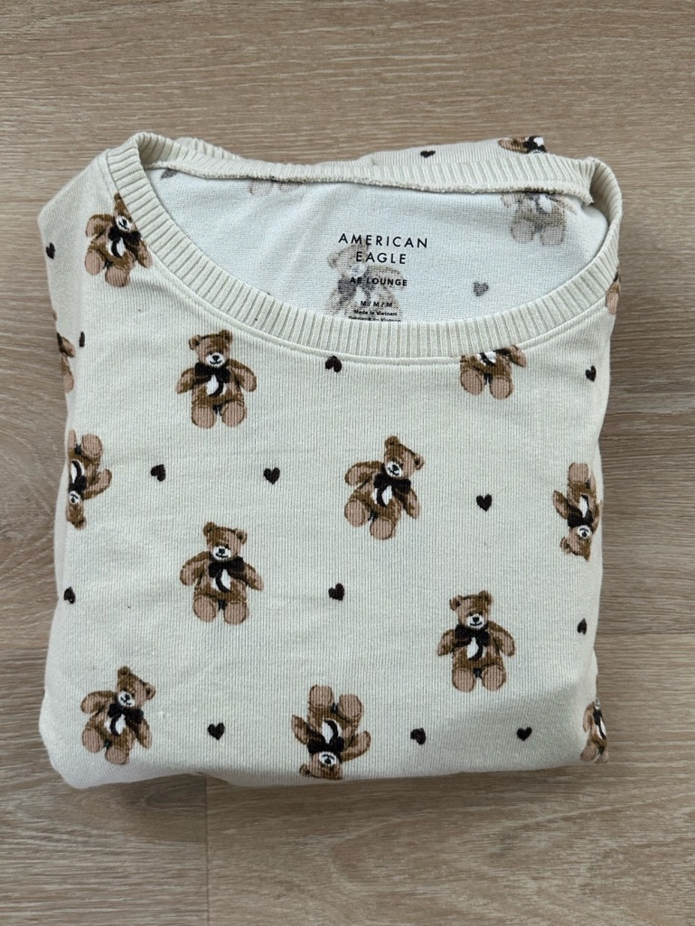 American Eagle Teddy Bears Luxe Pajama Set Medium NWOT